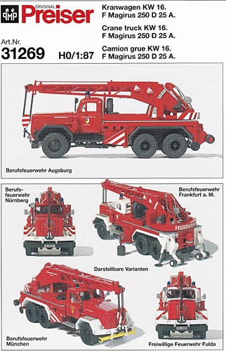 Preiser bausatz feuerwehr - preiser, 1:87