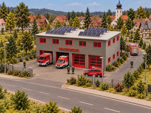 Moderne feuerwache mit - feuerwache,